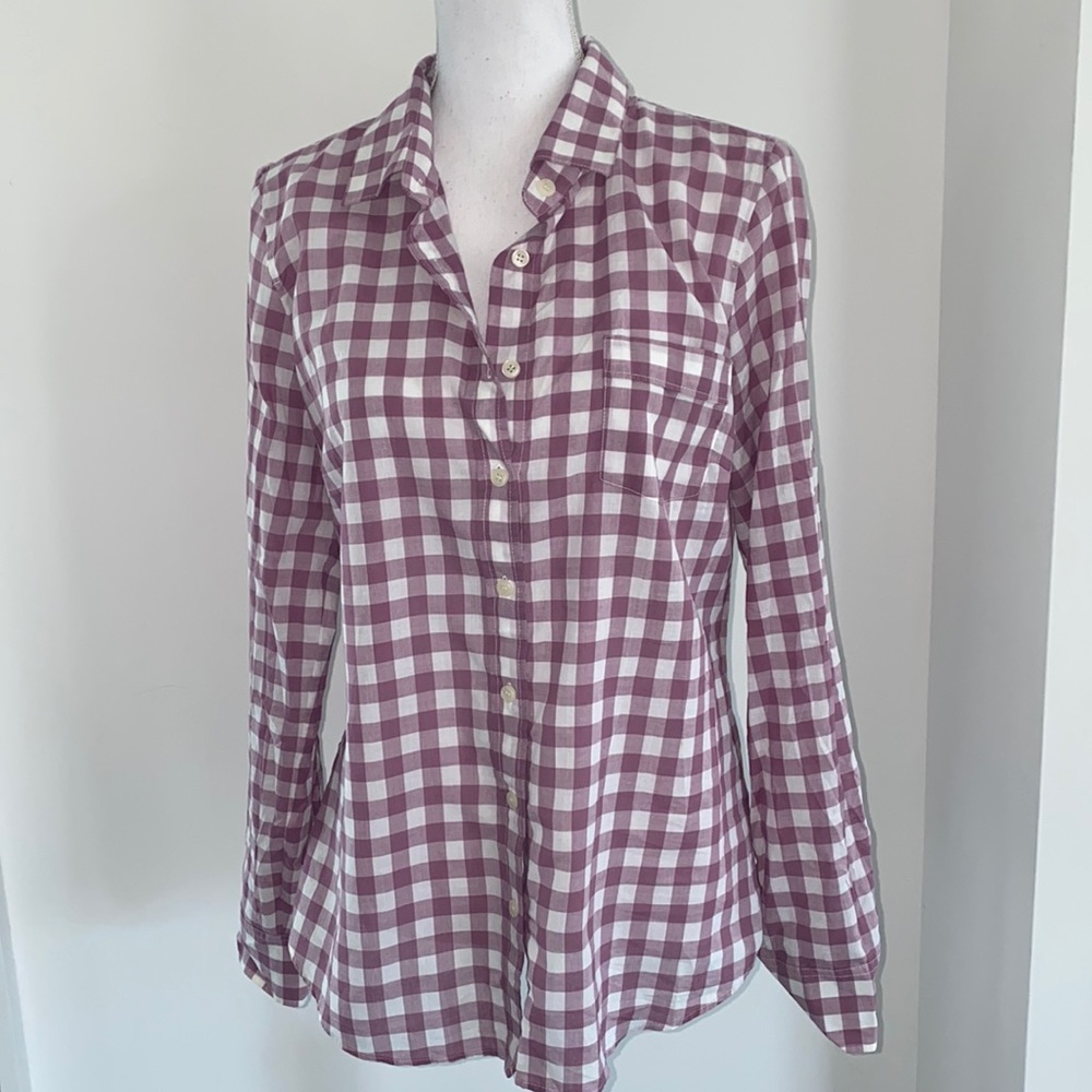 Jcrew Gingham Pattern Button Down Shirt - image 1